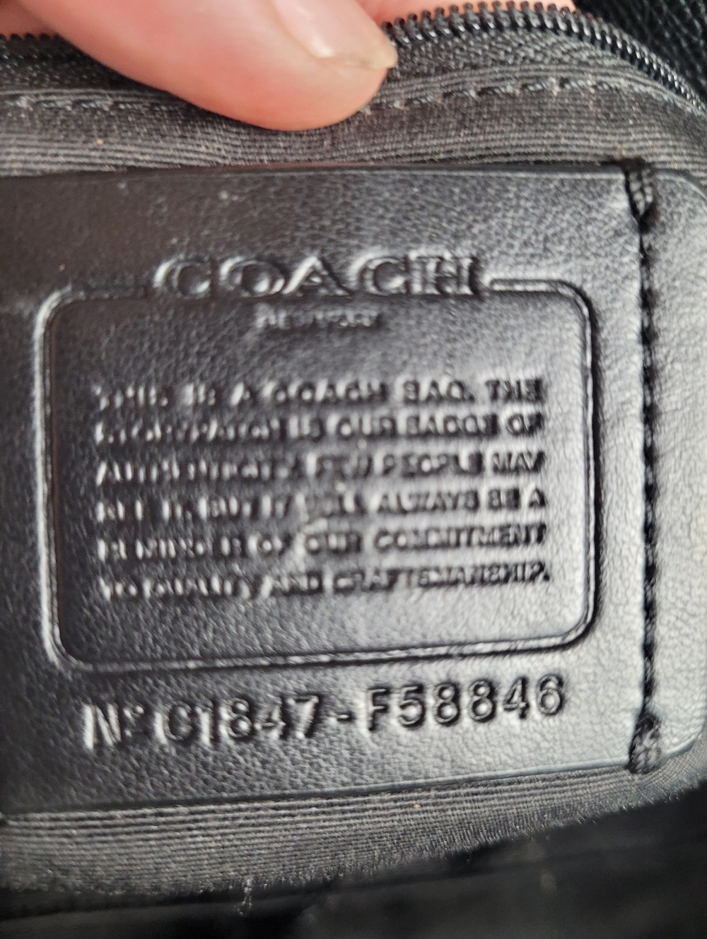 Coach Medium City Tote Shoulder Bag Black Crossgrain Leather EUC - Picture 11 of 11